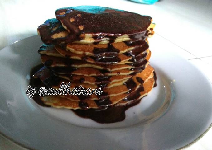 Cara Masakan Resep Pancake Teflon Simple Saus Coklat Pekat