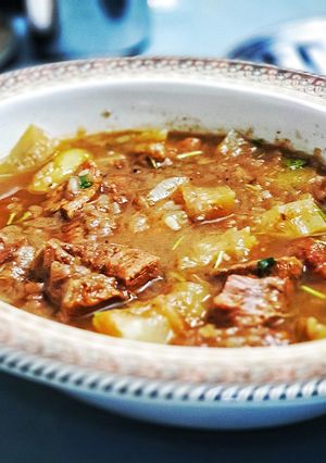 A picture of 3 Spice Lauki Gosht.