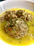 Beautiful Giouvarlakia (Greek Meatball Soup)