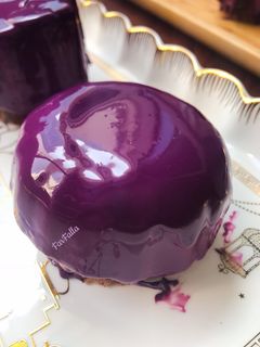 صورة لوصفة ميني تشيز كيك بالصوص اللامع 💜
