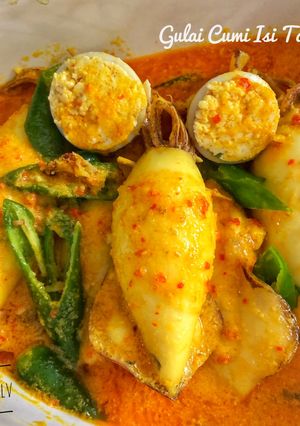 Foto resep Gulai Cumi Isi Tahu