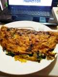 Omelette de espinacas con queso