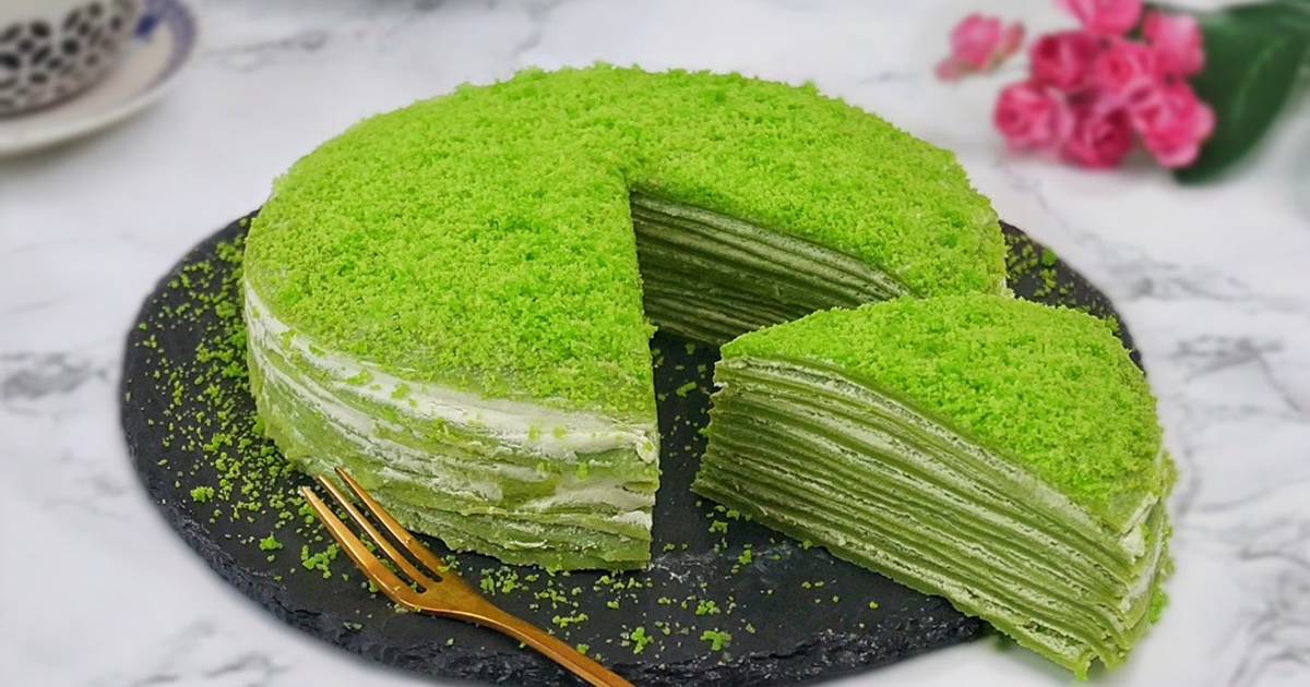 Resep Greentea Mille Crepes Cake / Matcha Crepe Oleh @Slicecutecake -  Cookpad Resep Greentea Mille Crepes Cake / Matcha Crepe Oleh @Slicecutecake -  Cookpad