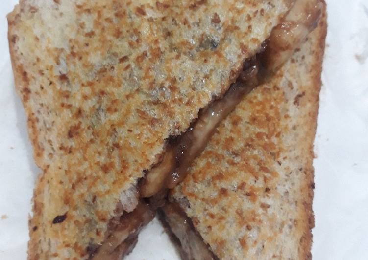 Roti Bakar Nutella Pisang Roti Bakar Nutella Pisang