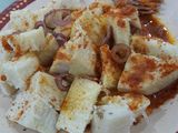 Boiled yam with mai da yaji