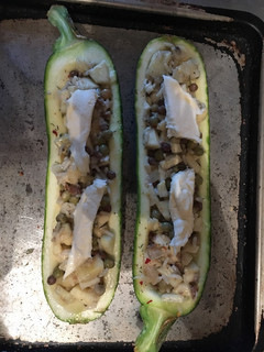 Una foto de Zucchinis rellenos