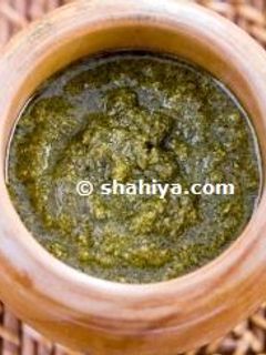 A picture of Pesto Sauce.