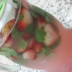 A picture of Strawberry and mint lemonade.