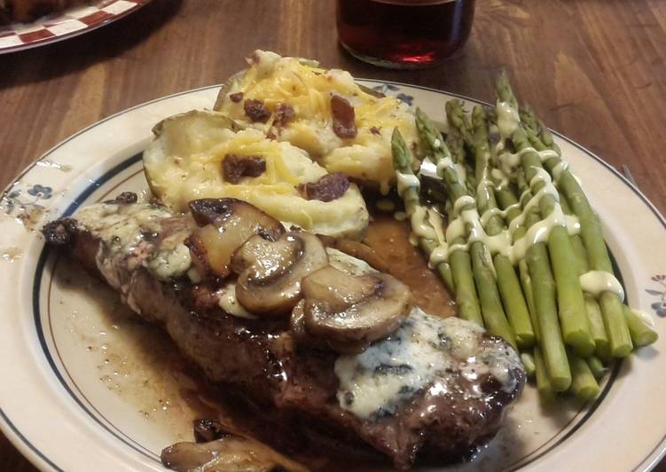 Grilled Rib Eye With Stilton Butter