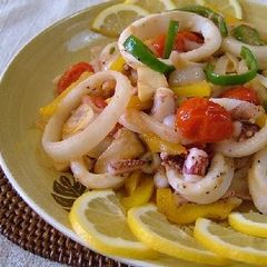 A picture of Squid & Vegetable Lemon-Butter Stir-fry.