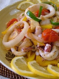 A picture of Squid & Vegetable Lemon-Butter Stir-fry.