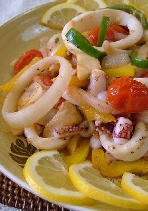 A picture of Squid & Vegetable Lemon-Butter Stir-fry.