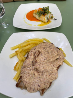 Una foto de Solomillo ternera en salsa de pimienta