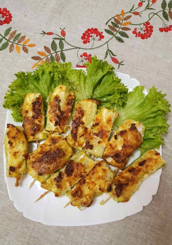 Кабачки з сиром та спеціями