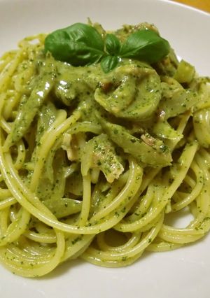 A picture of Easy & Simple Basil Pesto Pasta.