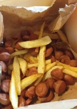 Una foto de Salchipapas