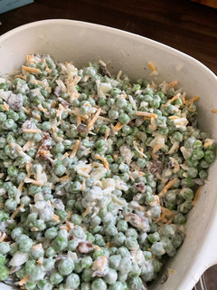 A picture of Bacon Pea Summer Salad.