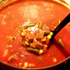 A picture of Papa's vegetable soup.