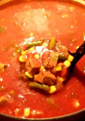 A picture of Papa's vegetable soup.