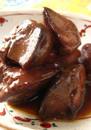 A picture of Delicious! Rich Simmered Chicken Livers.