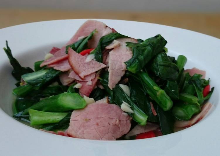 Ham With Chinese Brocoli