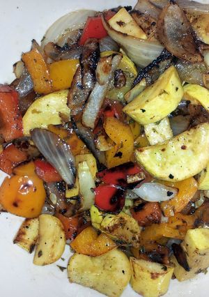A picture of Grilled yellow squash.