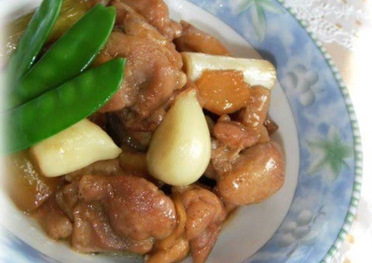 Simple Way to Prepare Ultimate Chicken Simmered with Garlic
