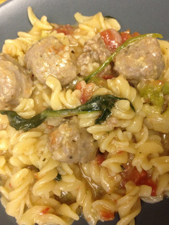 A picture of Sweet Italian Sausage One Pot Pasta.