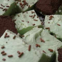 A picture of Vickys St Patricks Fudge - Grasshopper Pie Style, GF DF EF SF NF.