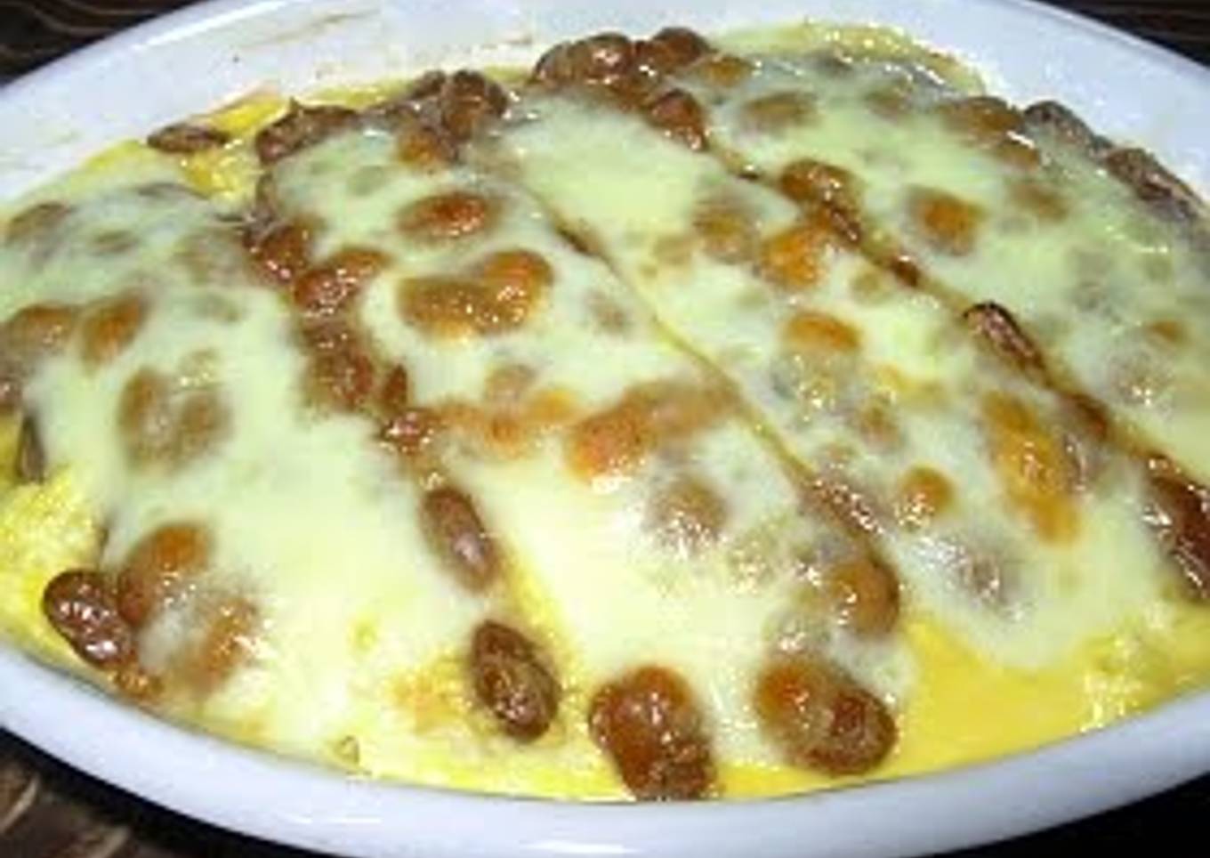 Tofu, Egg and Natto Gratin