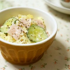 A picture of Potato Salad Made from Leftovers.