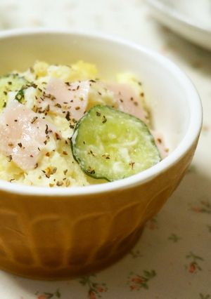 A picture of Potato Salad Made from Leftovers.