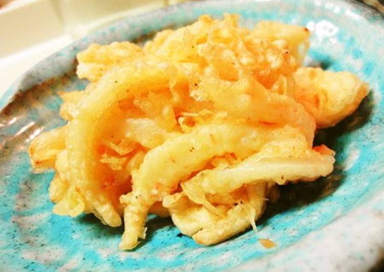 Recipe of Speedy Sakura Shrimp and Sweet Onion Tempura