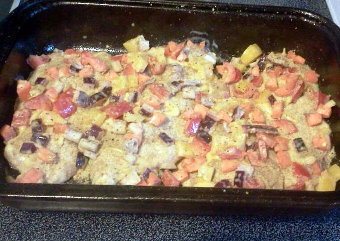 Honey Mustard chicken and vegetables