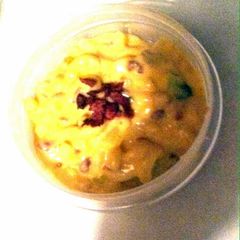 A picture of Decadent Bacon, Pickle Mac and Cheese.
