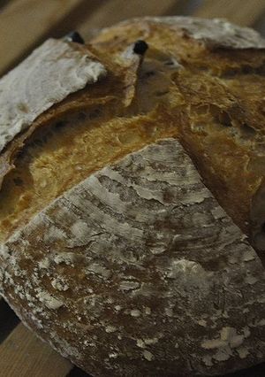 A picture of Pain de Campagne With Walnuts and Cranberries: 5 minutes in a Bread Maker.