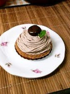 A picture of Mont Blanc - Made with Chestnuts Cooked In Their Skins.