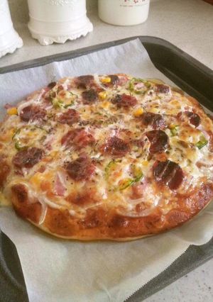 A picture of Easy Pizza Crust, No Need To Knead.