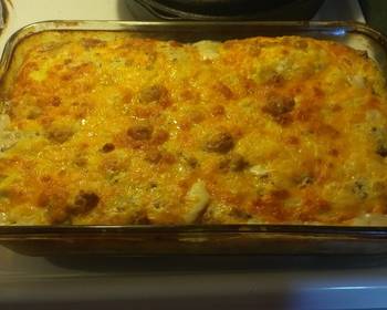 Fresh, Prepare Recipe Cheesy Tater Tot breakfast casserole Home Style