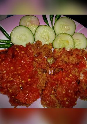 Foto resep Ayam Geprek Cabai Setan