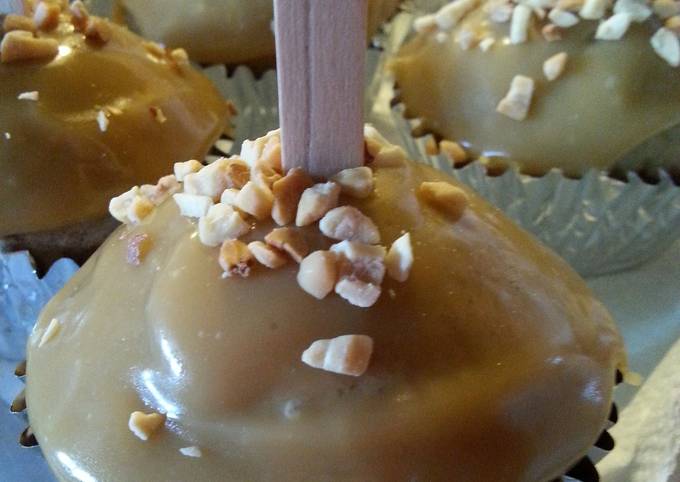 Steps to Prepare Favorite " CARMEL APPLE CUPCAKES "