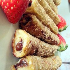 Nutella French Toast Rolls A picture of Nutella French Toast Rolls.