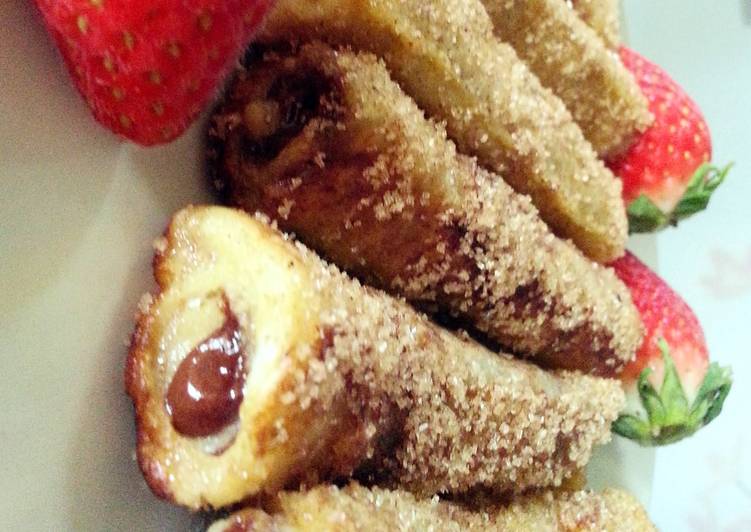 Recipe of Super Quick Homemade Nutella French Toast Rolls