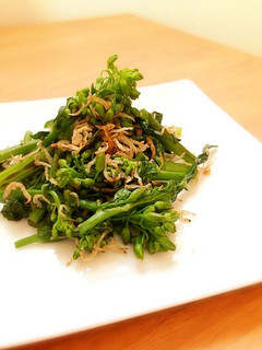 A picture of Broccolini and Shirasu Stir-fried with Zesty Lemon.