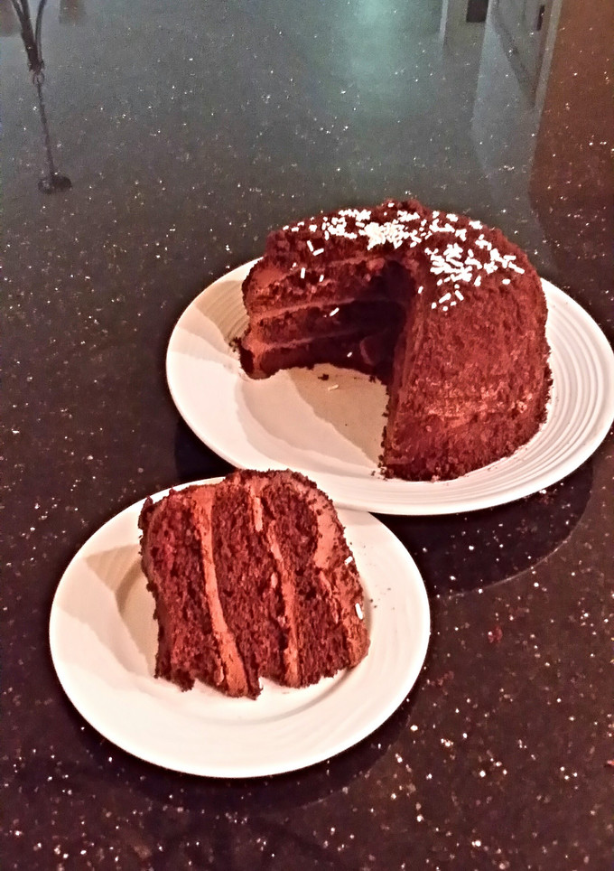 A picture of Chocolate Crunch Layer Cake.