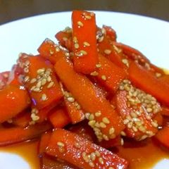 A picture of Pack in your Bento ☆ Stir Fried and Simmered Carrots.