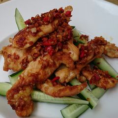A picture of Grilled Spicy Garlic Chicken Breast.