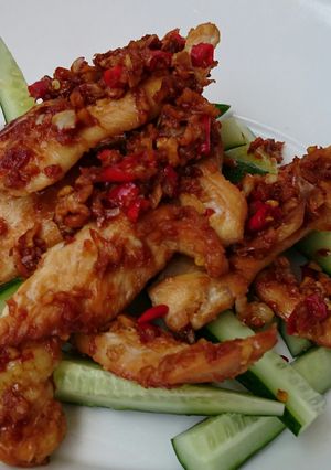A picture of Grilled Spicy Garlic Chicken Breast.