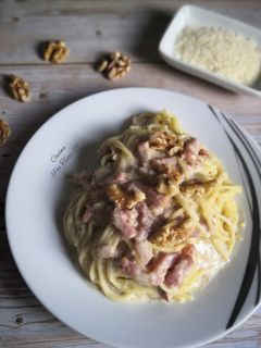 Une photo de Spaghettis au pesto de Noix #février