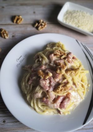 Une photo de Spaghettis au pesto de Noix #février